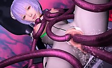 Animated Doll Drilled By Tentacles