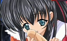 Little Hentai Sweet Maid Tugs And Eats Hard Dick In Close-up