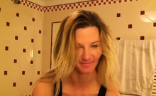 Aroused Blonde Mom Records Herself While Dressing