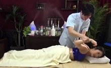 Sexy Japanese teen Jade massage parlor fuck