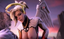 Overwatch 3D Lovely Mercy Gets a Huge Fat Dick in Her Pussy