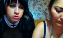 nun and friend on webcam