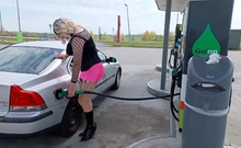 Gasoline Station Sissy Service!