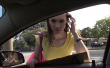 Hitchhiker Teen London Smith Enjoys Her First Public Sex