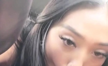 Asian Beauty Sucks BBC in His Car