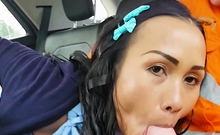Amateur Thai Milf Sucking Bwc In The Car