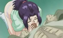 Superb hentai babe giving blowjob and getting massive