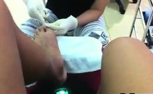 Cock Flashing During A Pedicure