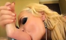Blonde Playing With Balls And Lots Of Cum
